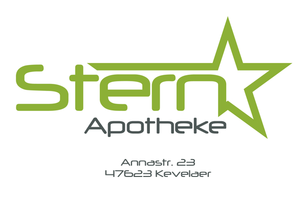 Stern Apotheke Kevelaer – Logo mit Adresse.